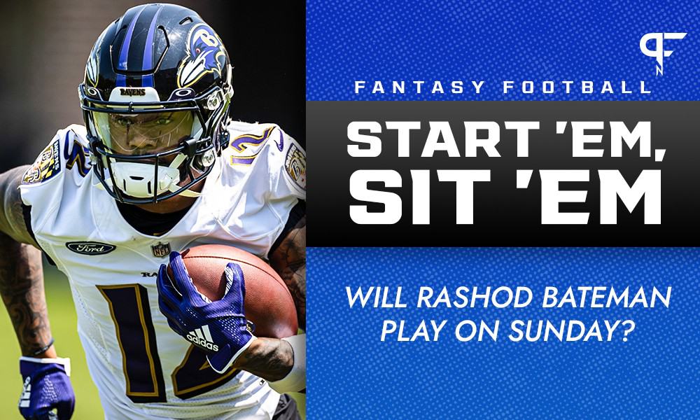 Rashod Bateman Start/Sit: Will the Ravens' rookie play on Sunday?