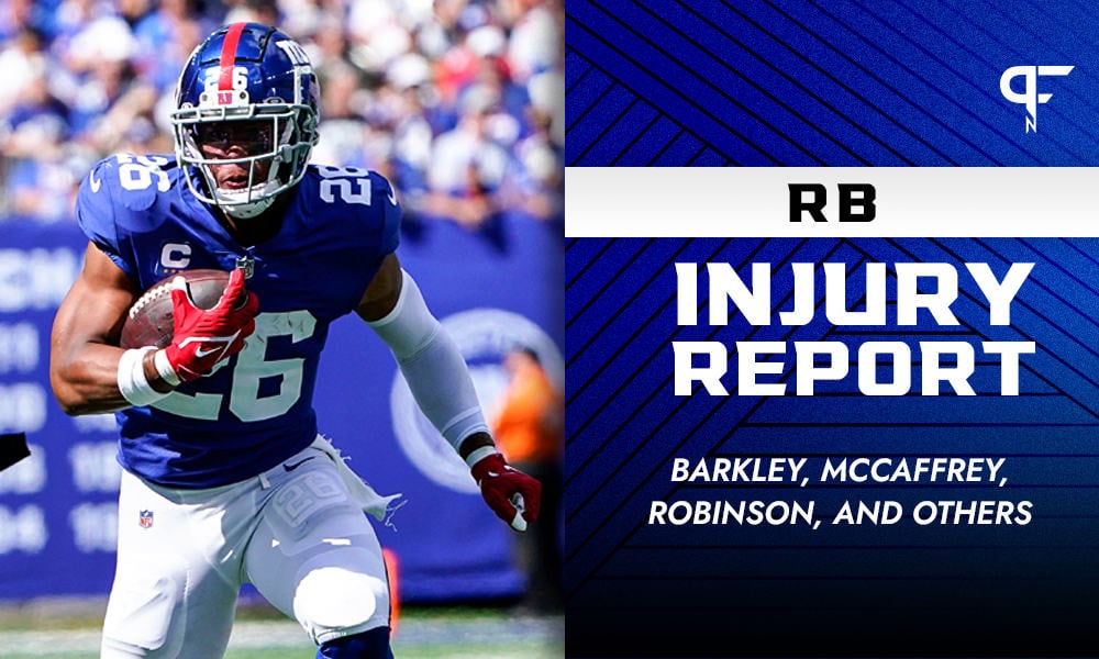 Football Injury Report: Saquon Barkley, Christian McCaffrey among