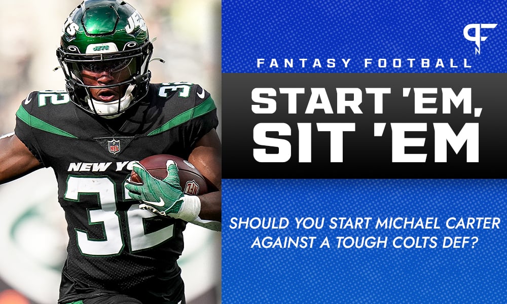 Jets vs. Colts Fantasy Football Start 'Em Sit 'Em for Week 9