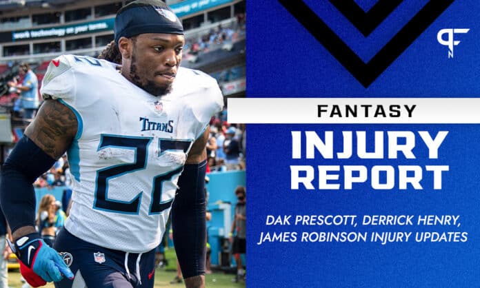 Fantasy Injury Report: Dak Prescott, Derrick Henry, James Robinson injury updates