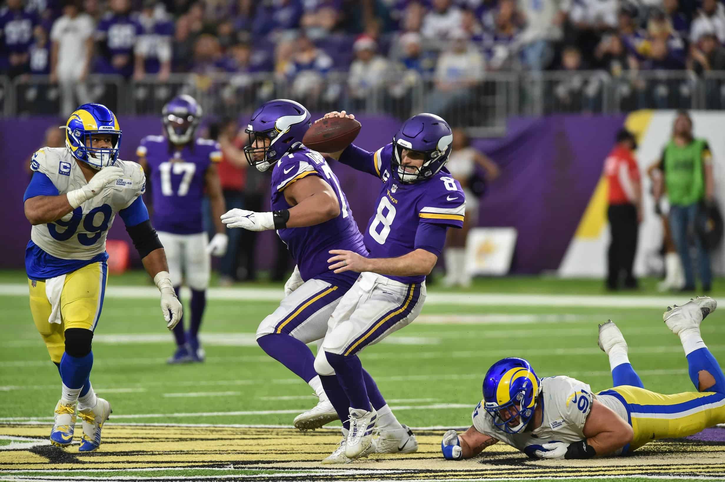 WATCH: Kirk Cousins Gets Demolished After Throwing 99-Yard Pick-Six