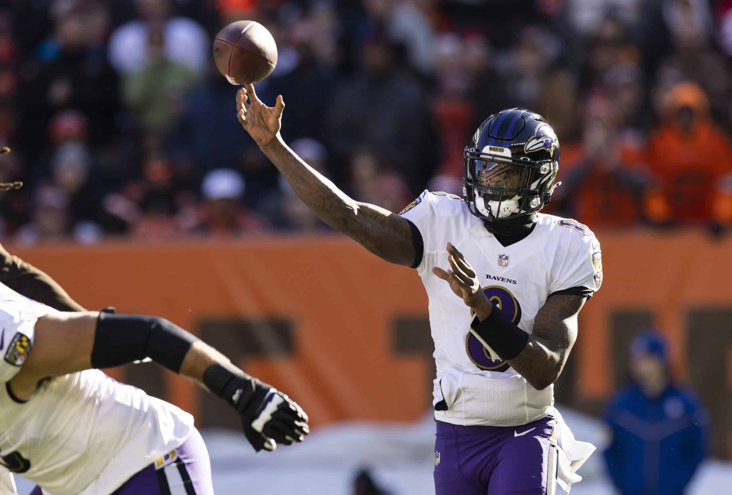 Baltimore Ravens quarterback Josh Johnson (17) passes against the