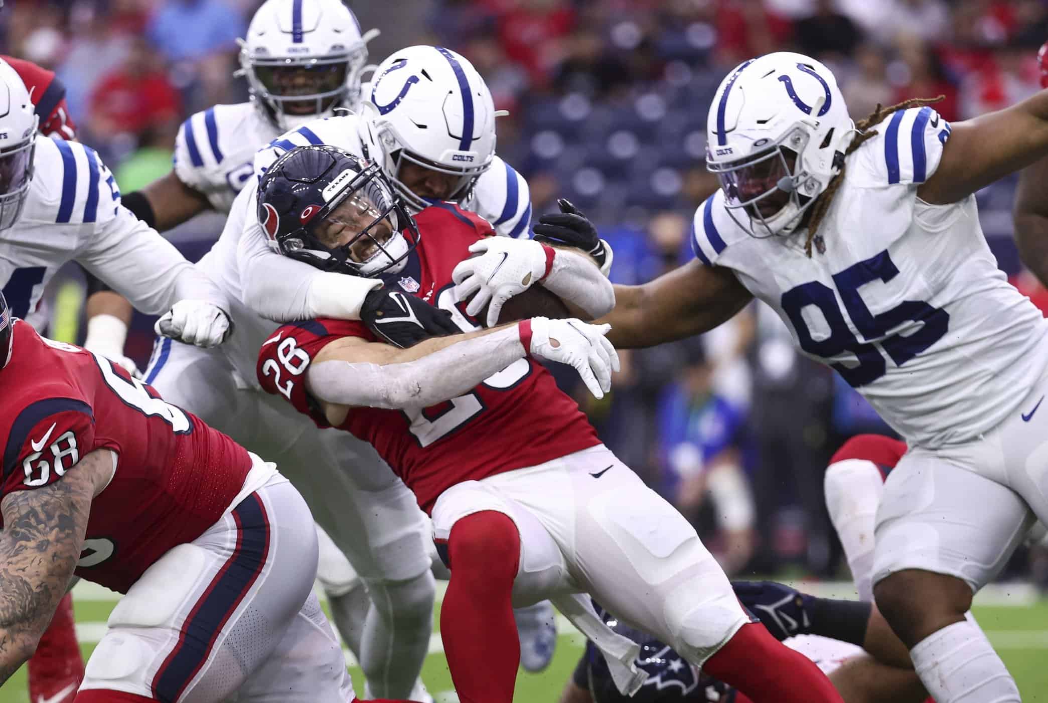 Rex Burkhead leads Texans' run game despite hip injury