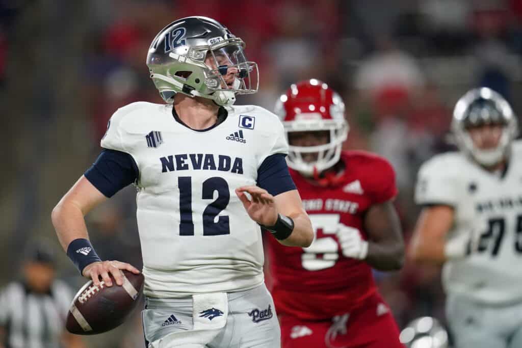 Tennessee Titans met with Nevada QB Carson Strong at Senior Bowl