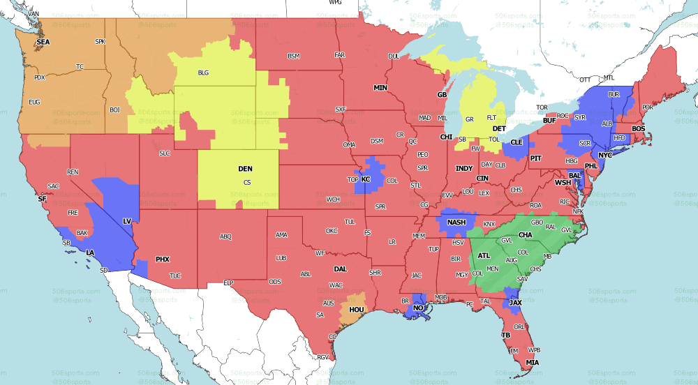 NFL Coverage Map Week 14: TV Schedule for CBS, FOX Broadcasts