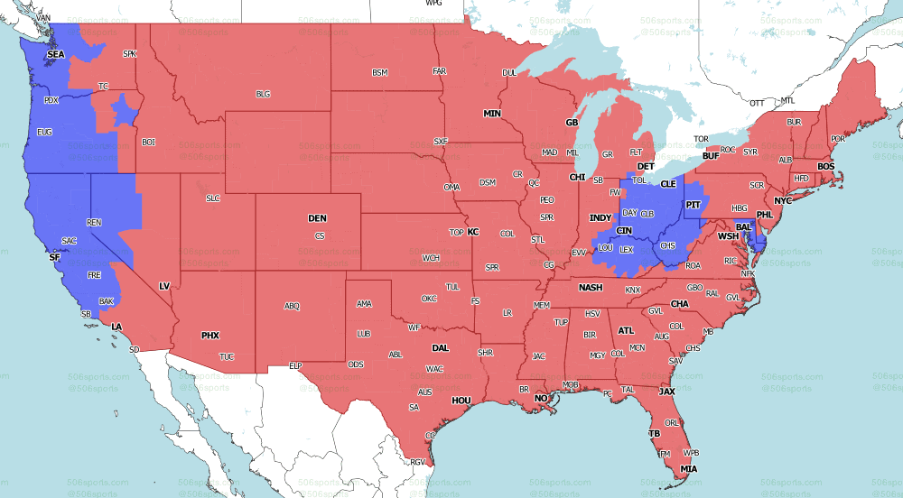 NFL Week 14 TV distribution map: Lions vs. Vikings spans NFC North