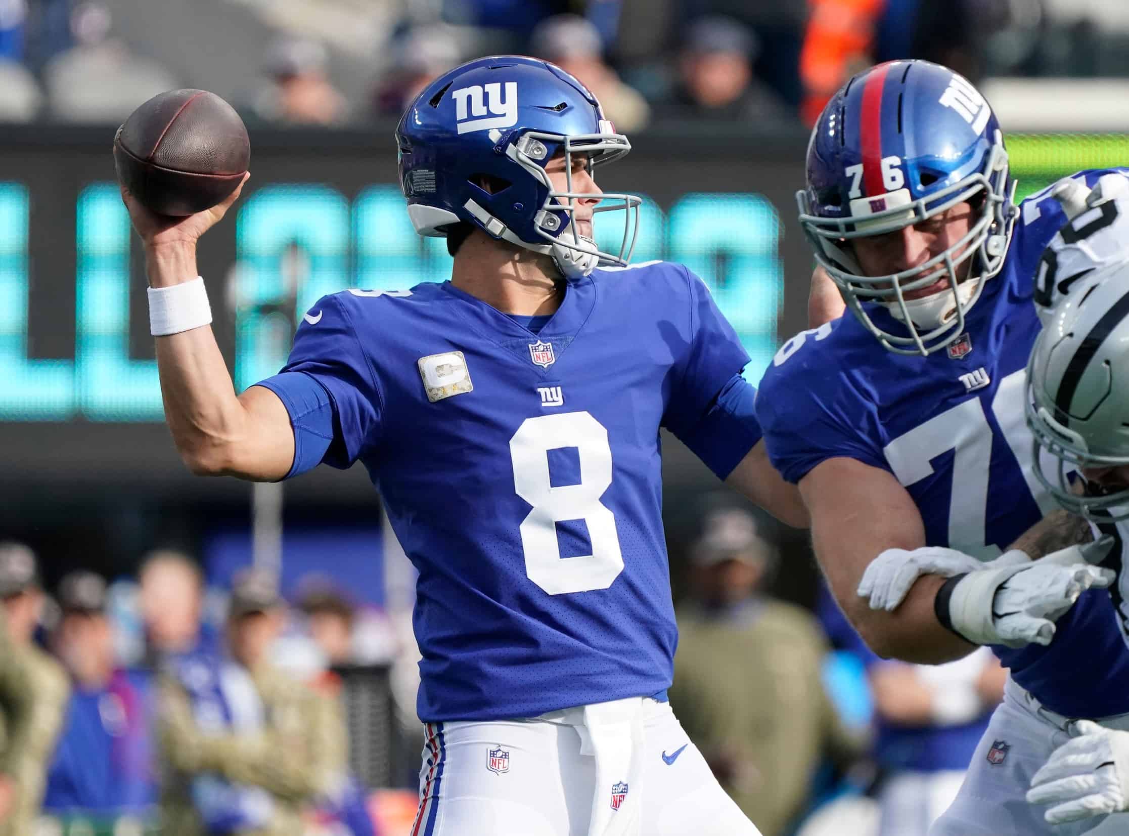 Why isn't Daniel Jones playing today vs. the Dolphins?
