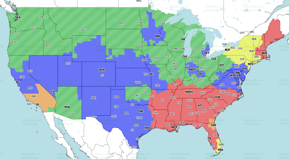 FOX Single NFL TV map for Week 13 2021