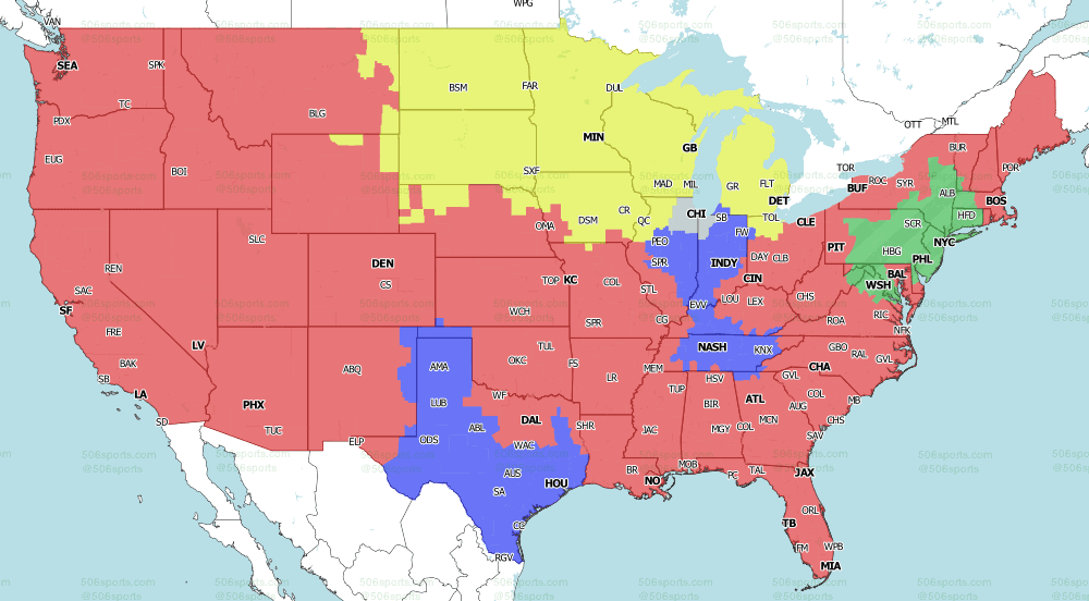 CBS Early NFL TV map for Week 13 2021