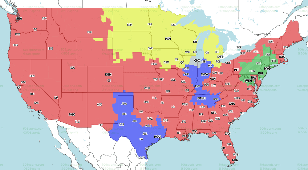 NFL Coverage Map Week 13: TV schedule for FOX, CBS broadcasts