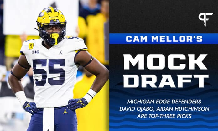 Cam Mellor's 2022 NFL Mock Draft: Michigan edge defenders David Ojabo,  Aidan Hutchinson are top-three picks