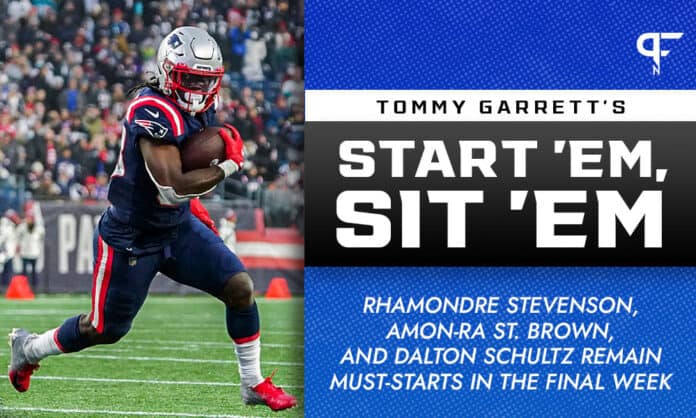 Fantasy Football Start Em, Sit Em Saturday Doubleheader: Week 18