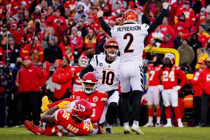 NFL record and a show for Bengals' Evan McPherson at Super Bowl