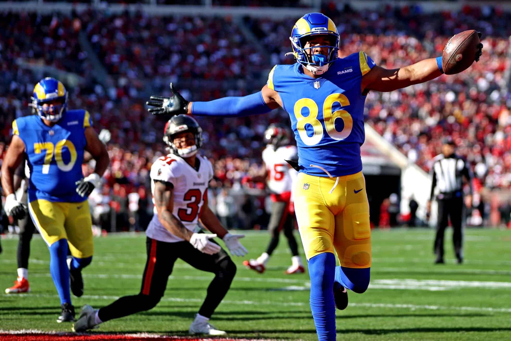 Tyler Higbee player props odds, tips and betting trends for Week 9, Rams  vs. Buccaneers