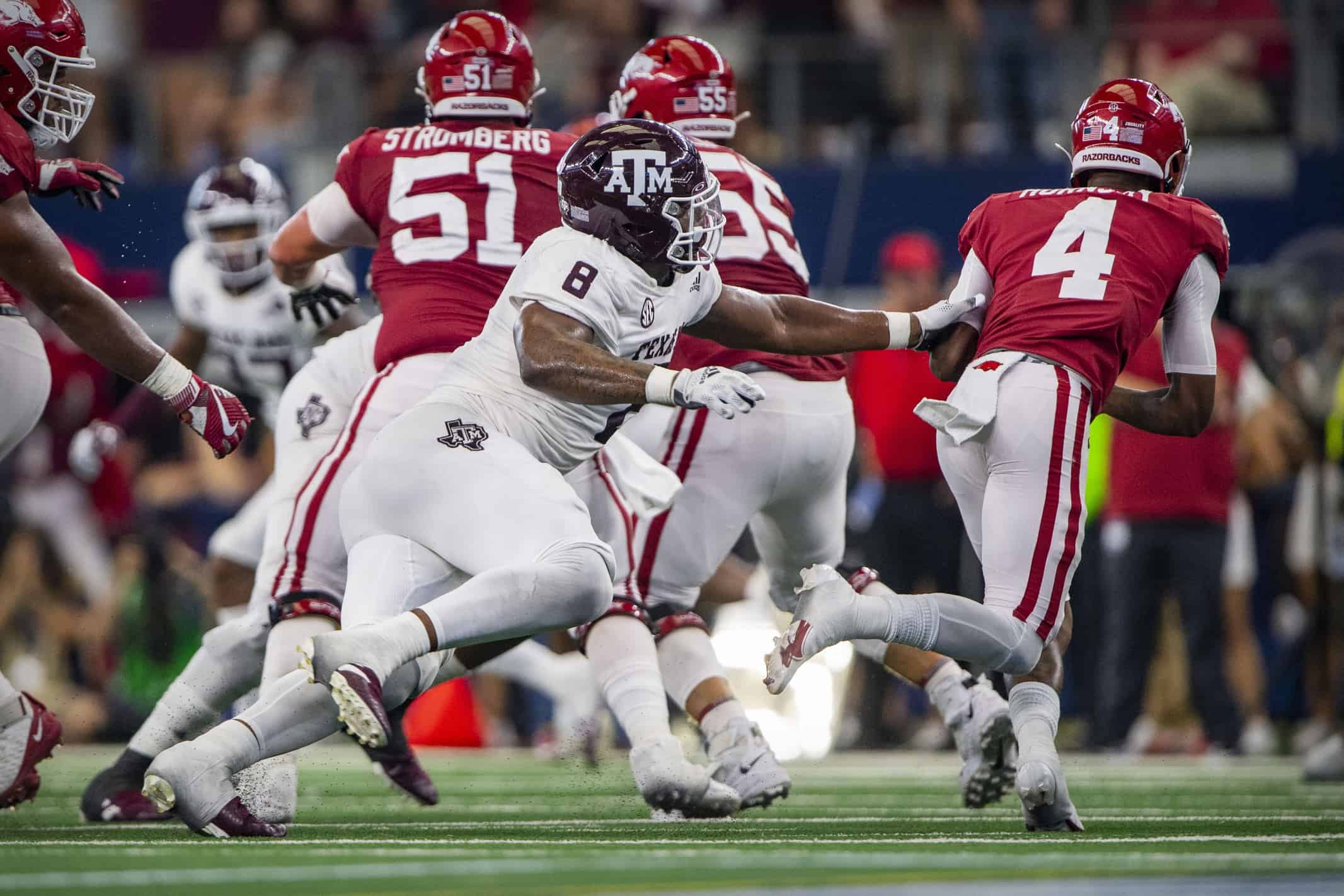 Texas A&M's DeMarvin Leal flipped for football at a young age