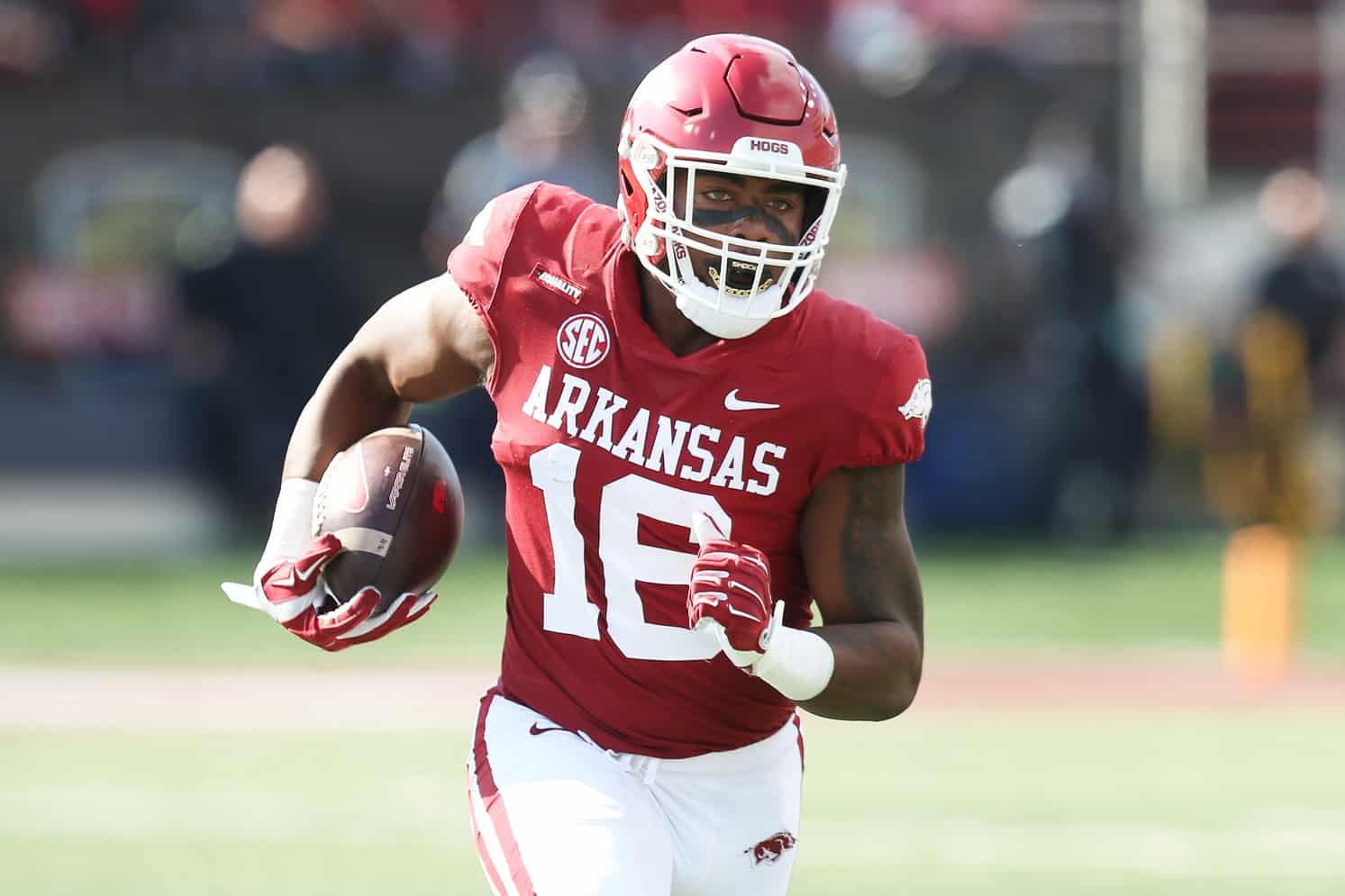 John Ridgeway on Pro Day Wednesday at Arkansas 