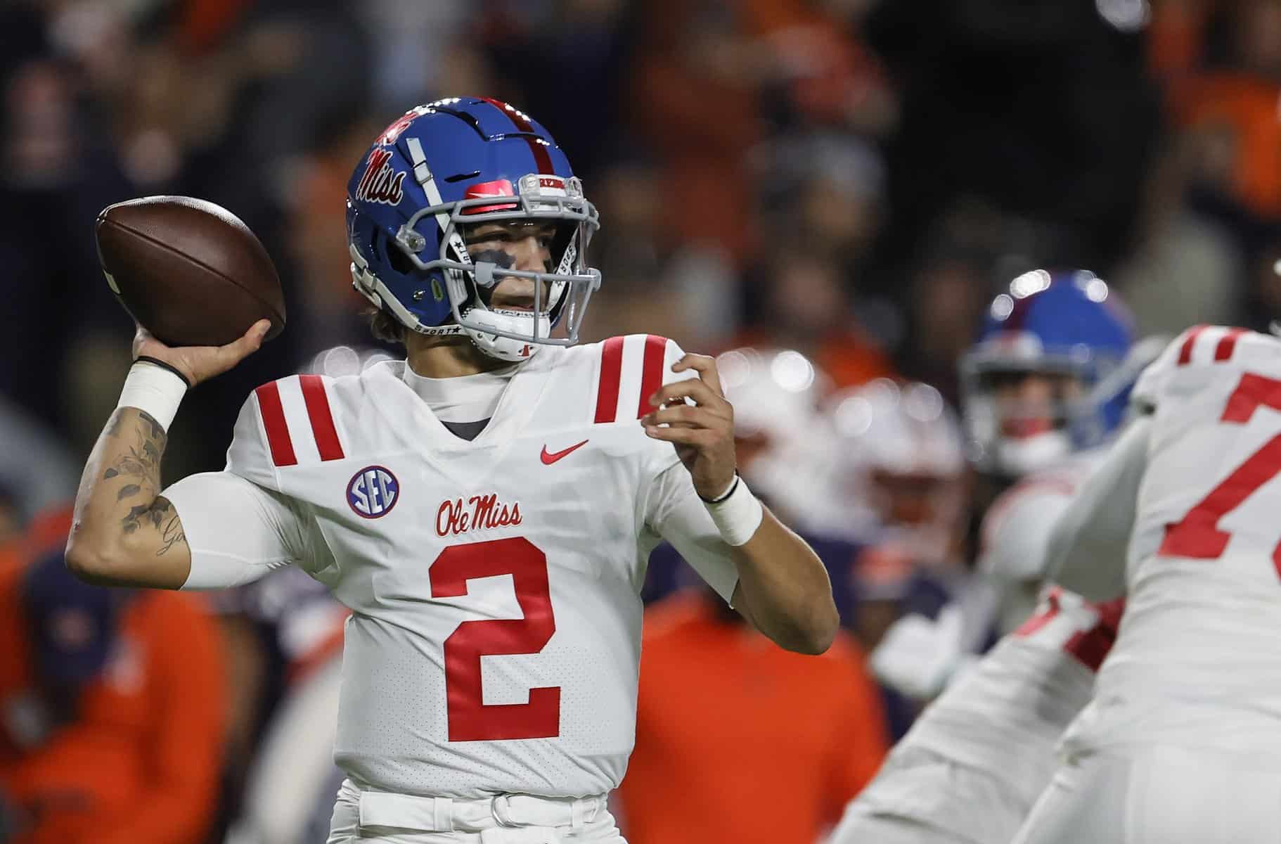 Ole Miss QB Matt Corral throws for NFL teams at pro day