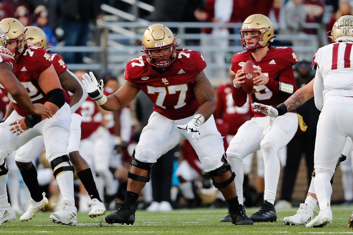 Pro Football Network on X: With the 17th overall pick in the 2022 NFL Draft,  the Los Angeles Chargers select Boston College OG Zion Johnson. #Chargers