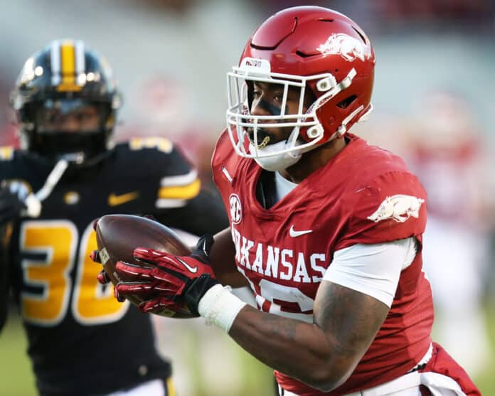 NFL Draft News: Arkansas WR Treylon Burks' has pre-draft visits scheduled  with Saints, Jets, Cowboys,