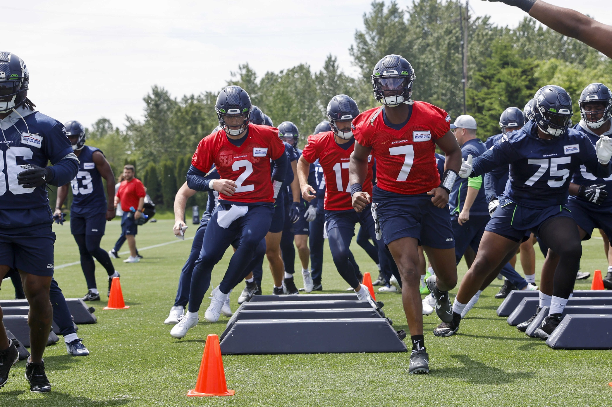 Seahawks' QB derby: Geno Smith, Drew Lock, Pete Carroll wait