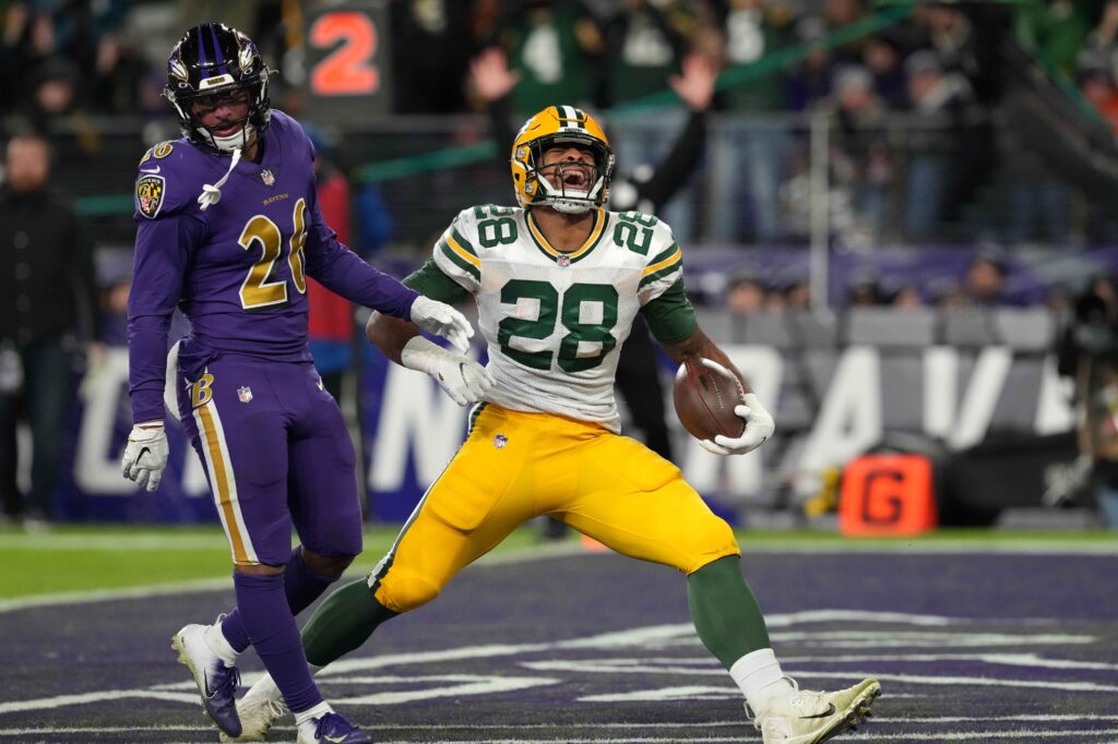 A.J. Dillon Fantasy: 2023 Outlook, Projections, Stats, Points & ADP -  Bleacher Nation