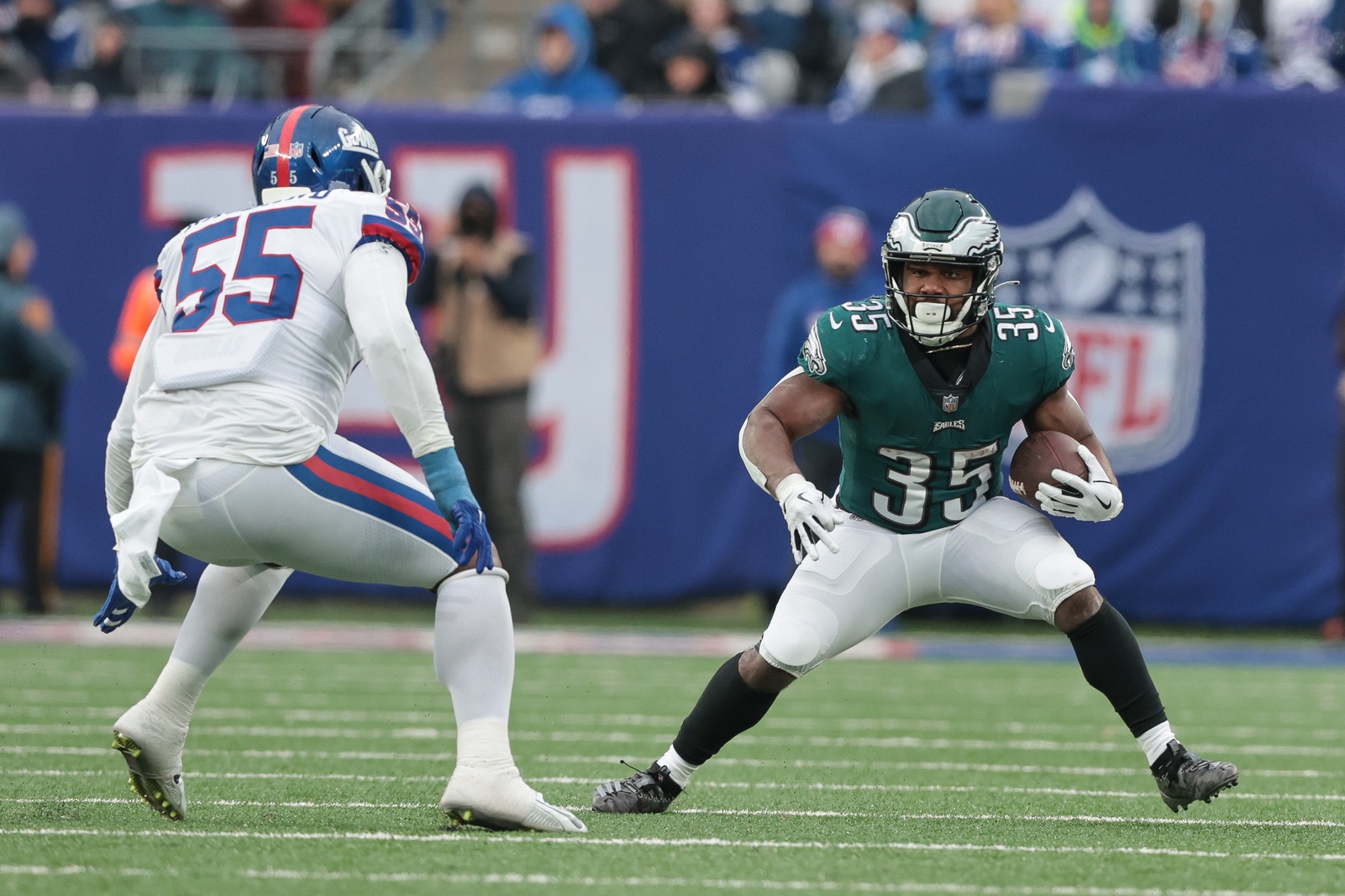 Philadelphia Eagles' Boston Scott plays during an NFL football