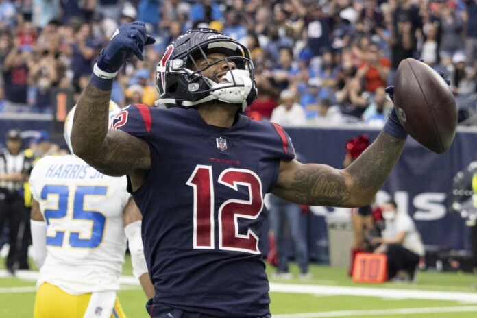 Houston Texans wide receiver Nico Collins during the first half of