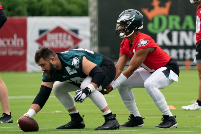 Philadelphia Eagles' Jalen Hurts and Jalen Reagor make the most of first fully padded practice in training camp observations