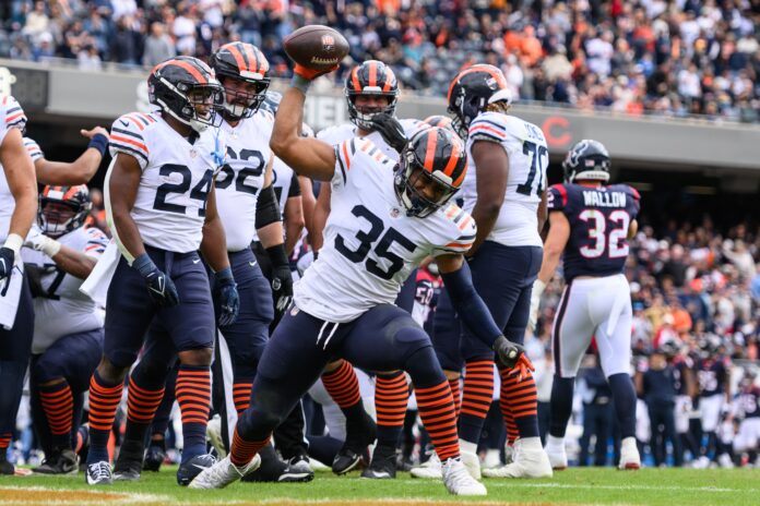 Giants vs. Bears DFS lineup: Start Khalil Herbert with David Montgomery  out, and who replaces Sterling Shepard?