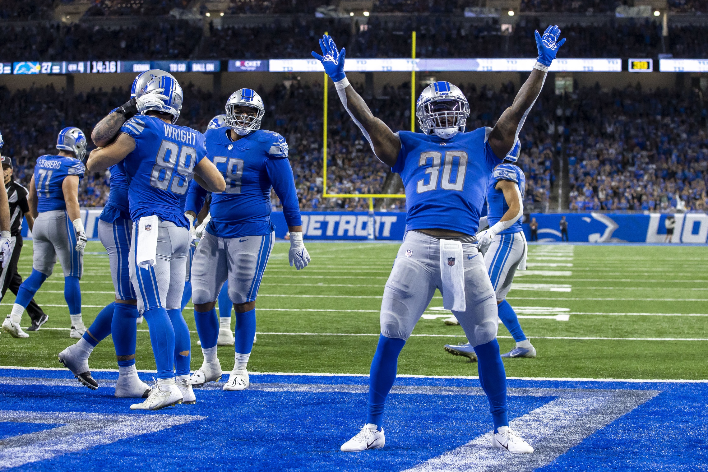 Detroit Lions RB Jamaal Williams puts up monster three-touchdown