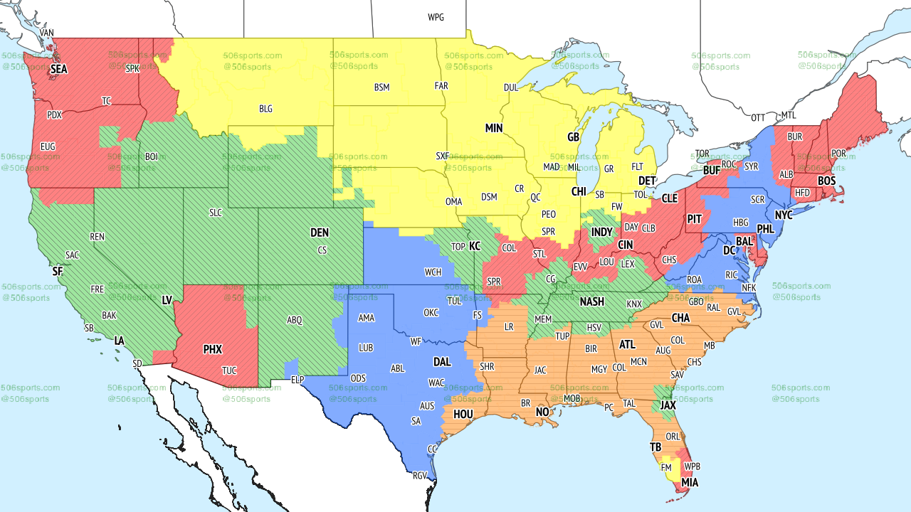 FOX early NFL coverage map for NFL Week 3, 2022