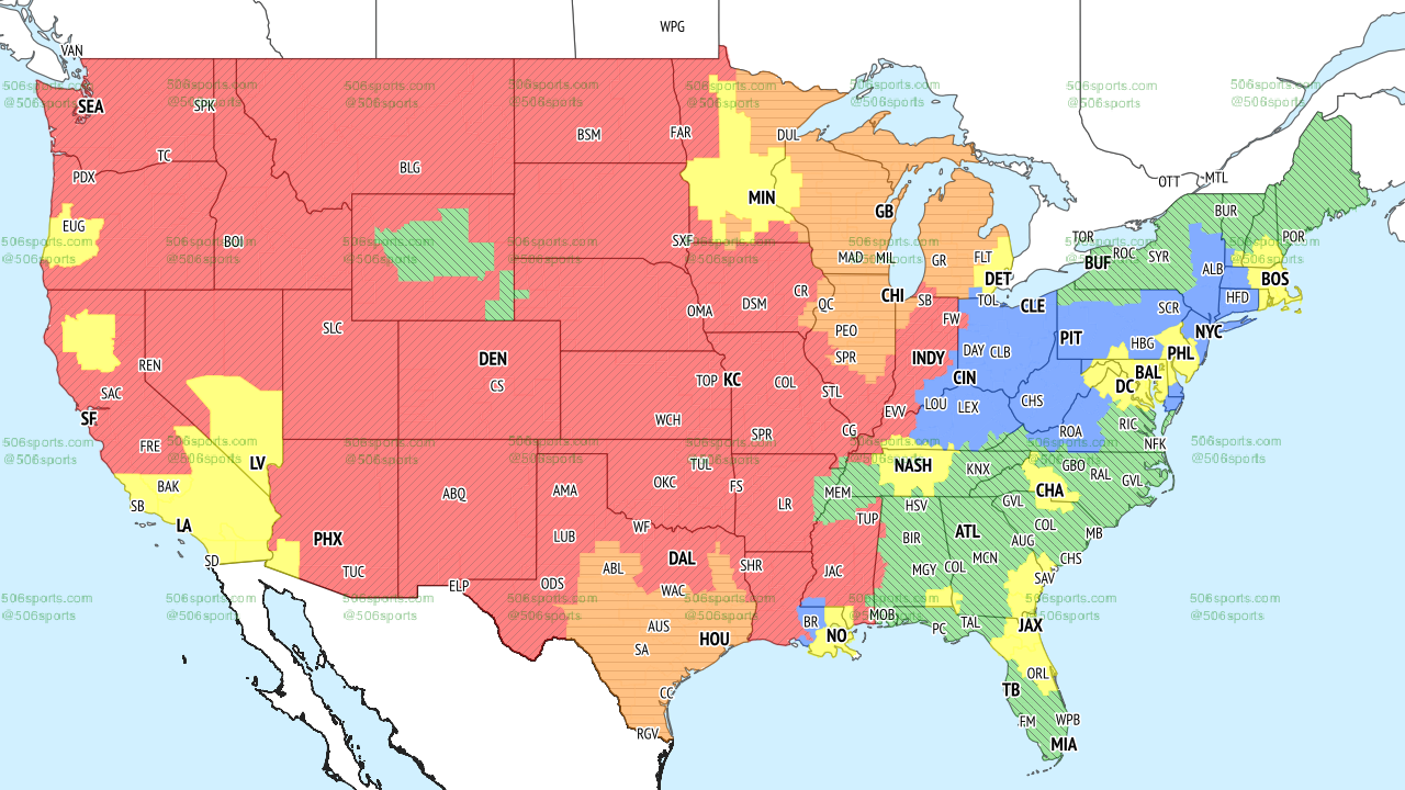 CBS single NFL coverage map for NFL Week 3, 2022