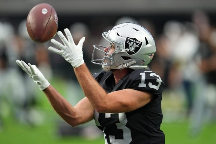 hunter renfrow white raiders jersey