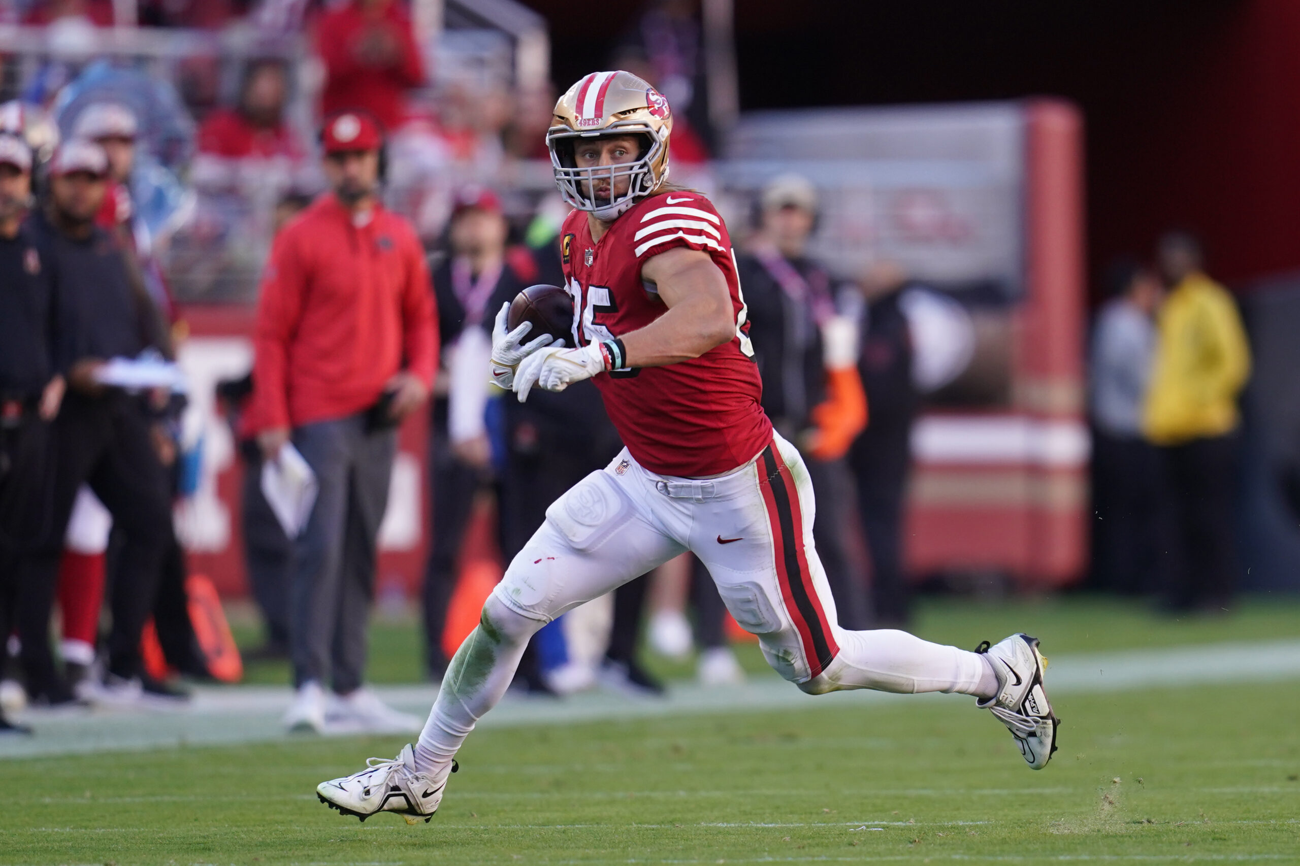 49ers vs. Rams Player Props: Christian McCaffrey, George Kittle