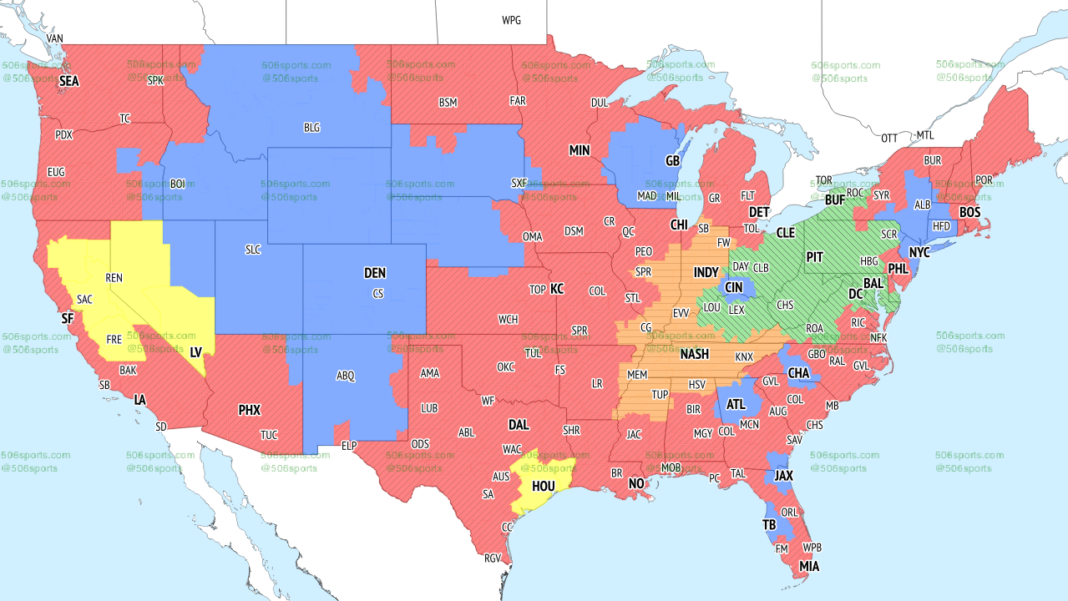 NFL Coverage Map Week 7 TV Schedule for FOX, CBS Broadcasts