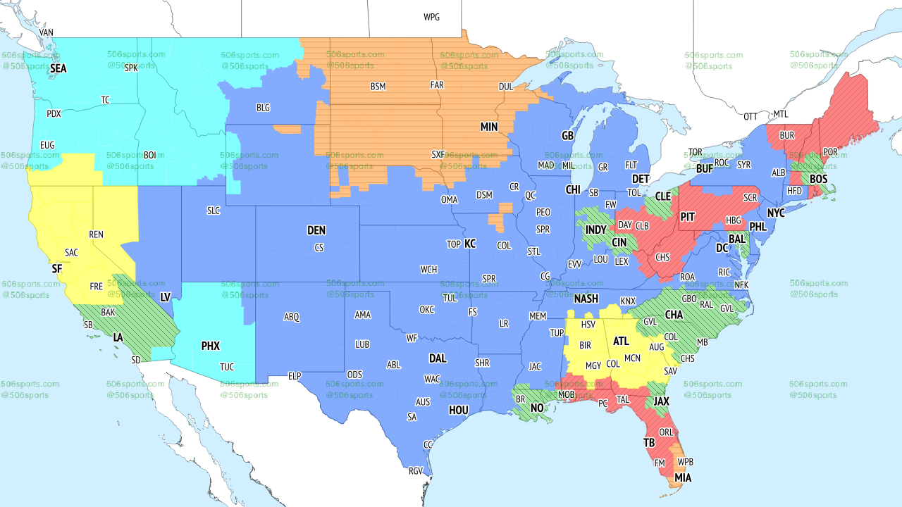 NFL Coverage Map Week 6: TV Schedule for FOX, CBS Broadcasts