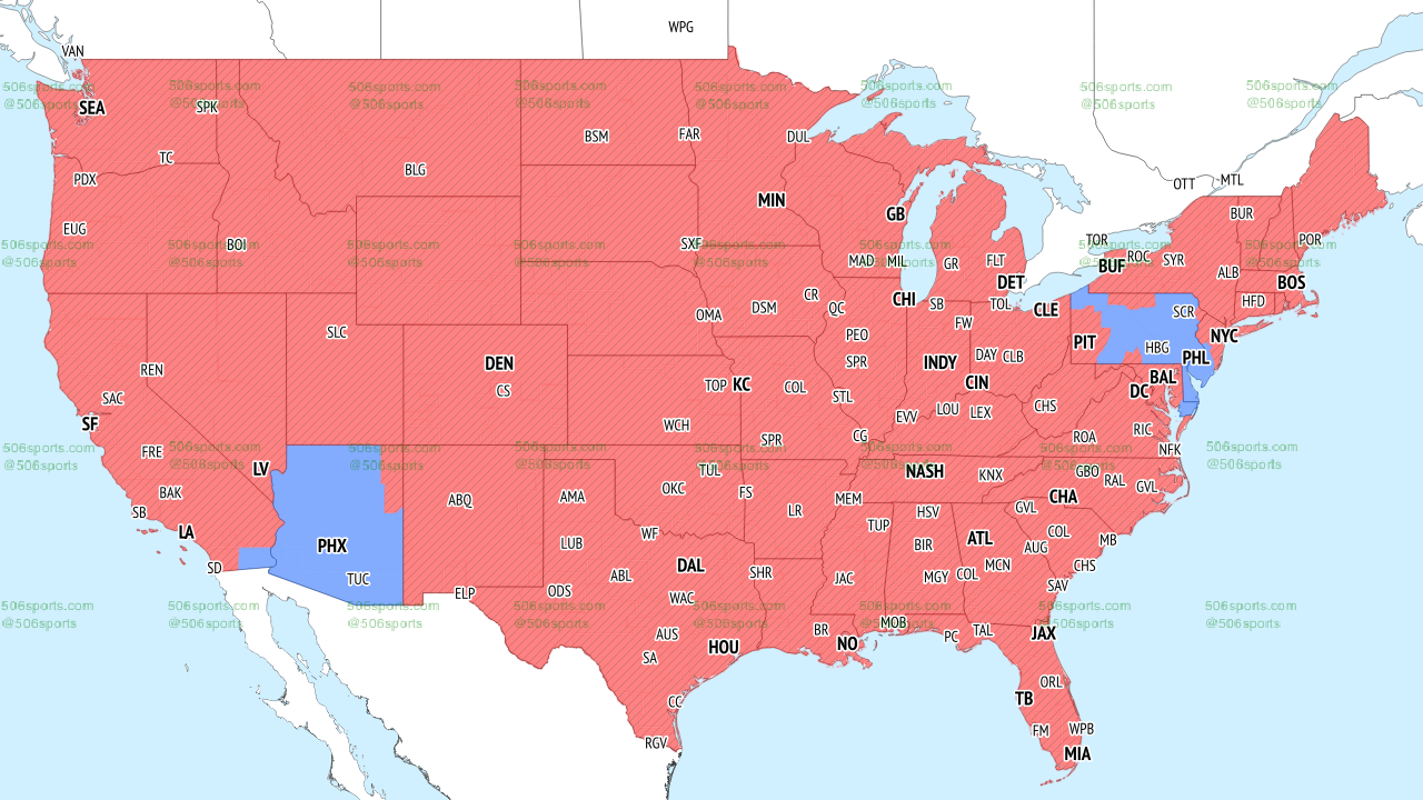 NFL Week 15 National TV Maps: Which games will you get on Sunday? -  Baltimore Beatdown