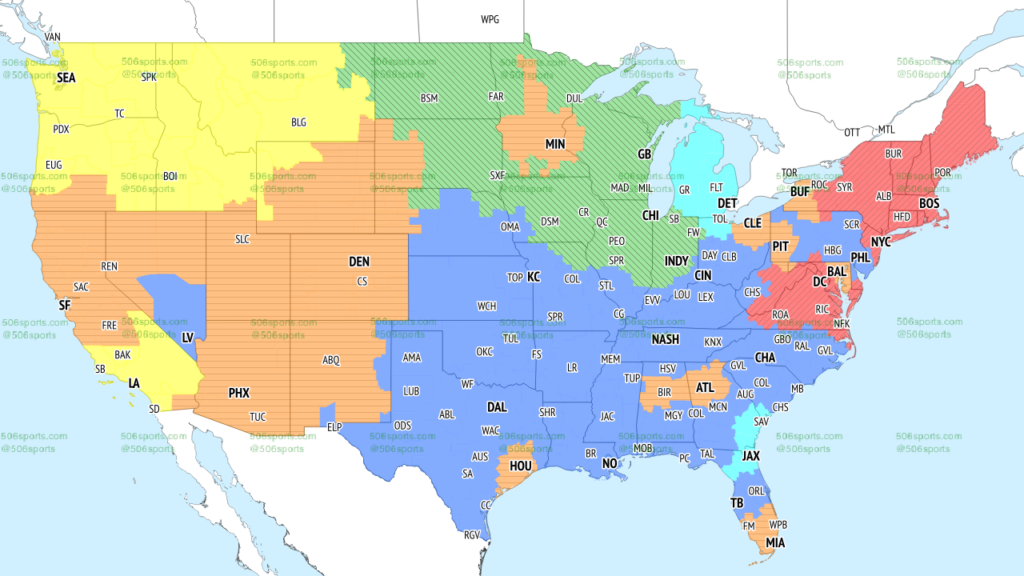 NFL Coverage Map Week 13 TV Schedule for CBS, FOX Broadcasts