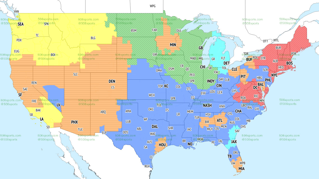 NFL Coverage Map Week 13: TV Schedule for CBS, FOX Broadcasts