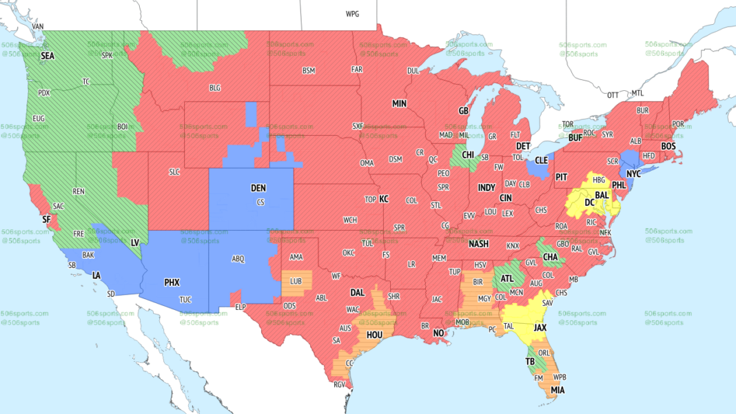 NFL Coverage Map Week 12 TV Schedule for CBS, FOX Broadcasts