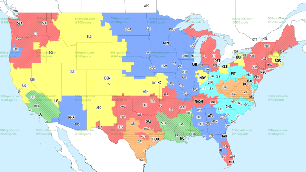 NFL Coverage Map Week 11 TV Schedule for CBS, FOX Broadcasts