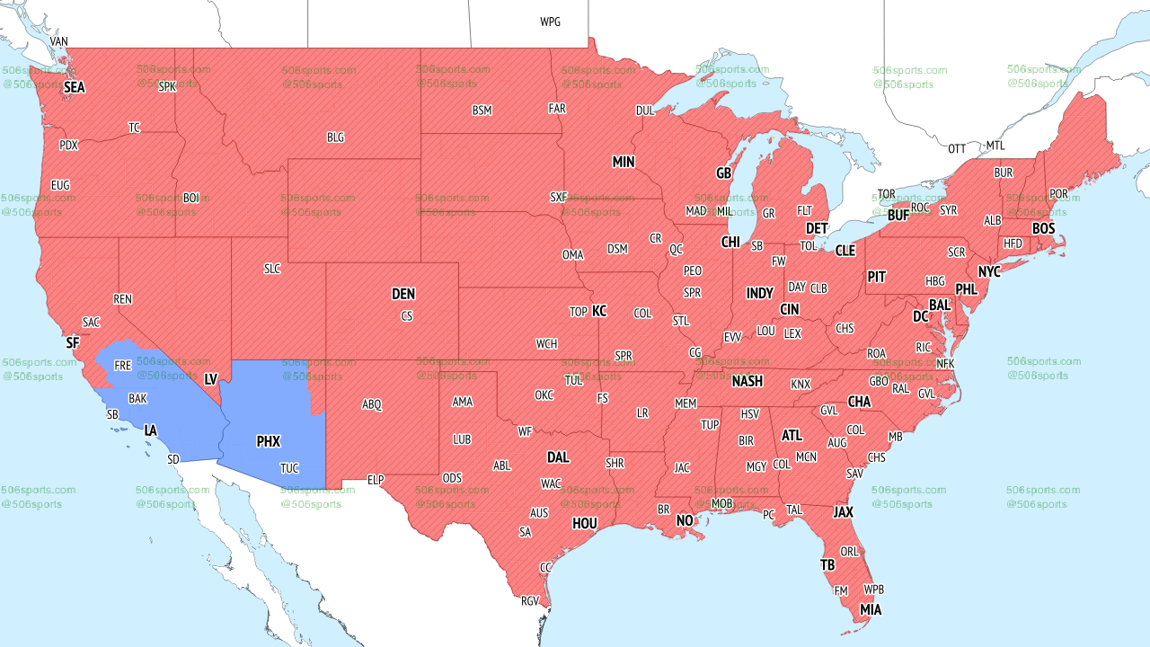 Here's the broadcast map for Dolphins vs. Browns in Week 10