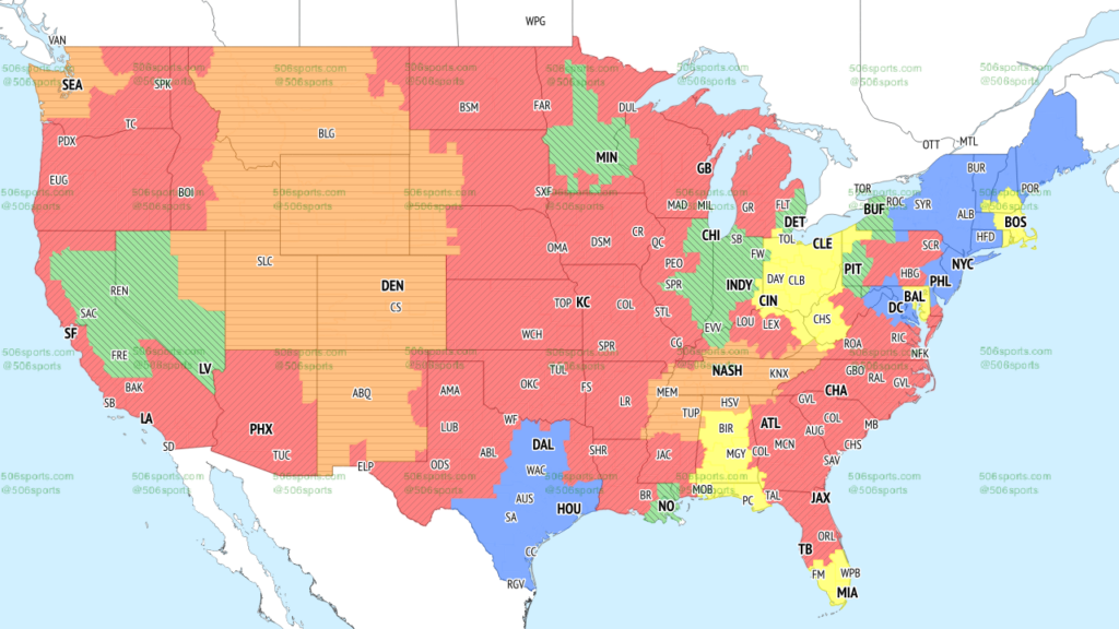 Nfl Tv Coverage Map Week 10 2024 Terza