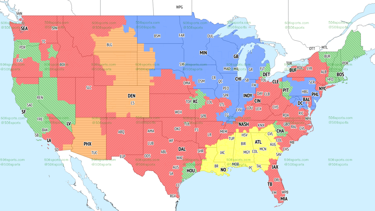 NFL Week 15 National TV Maps: Which games will you get on Sunday? -  Baltimore Beatdown