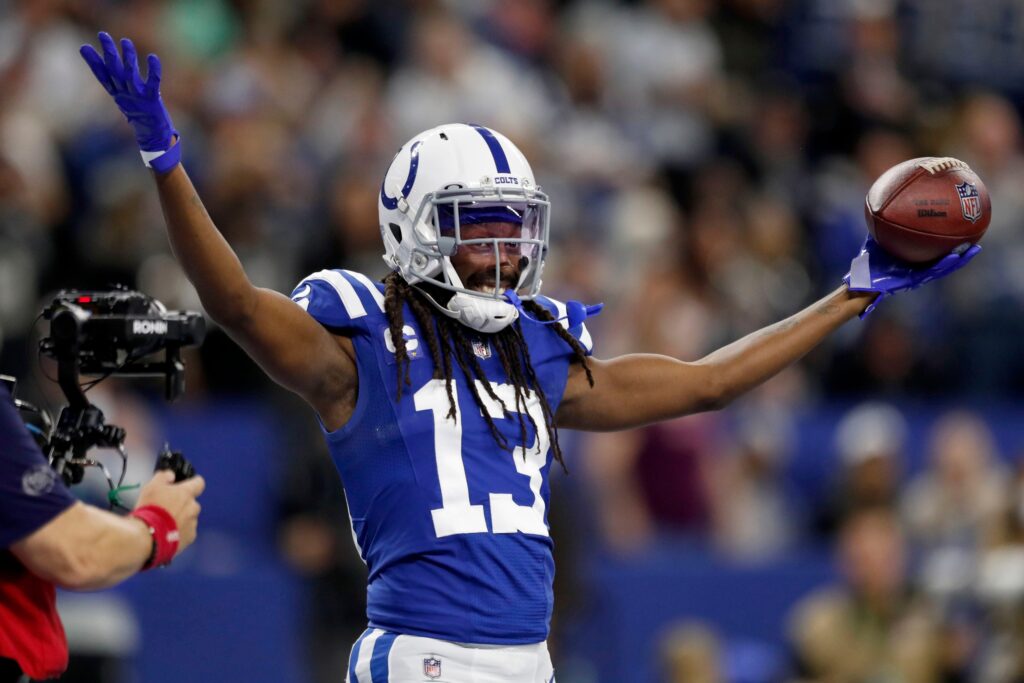 Dallas Cowboys wide receiver T.Y. Hilton (16) runs during an NFL football  game against the Washington Commanders, Sunday, January 8, 2023 in  Landover. (AP Photo/Daniel Kucin Jr Stock Photo - Alamy