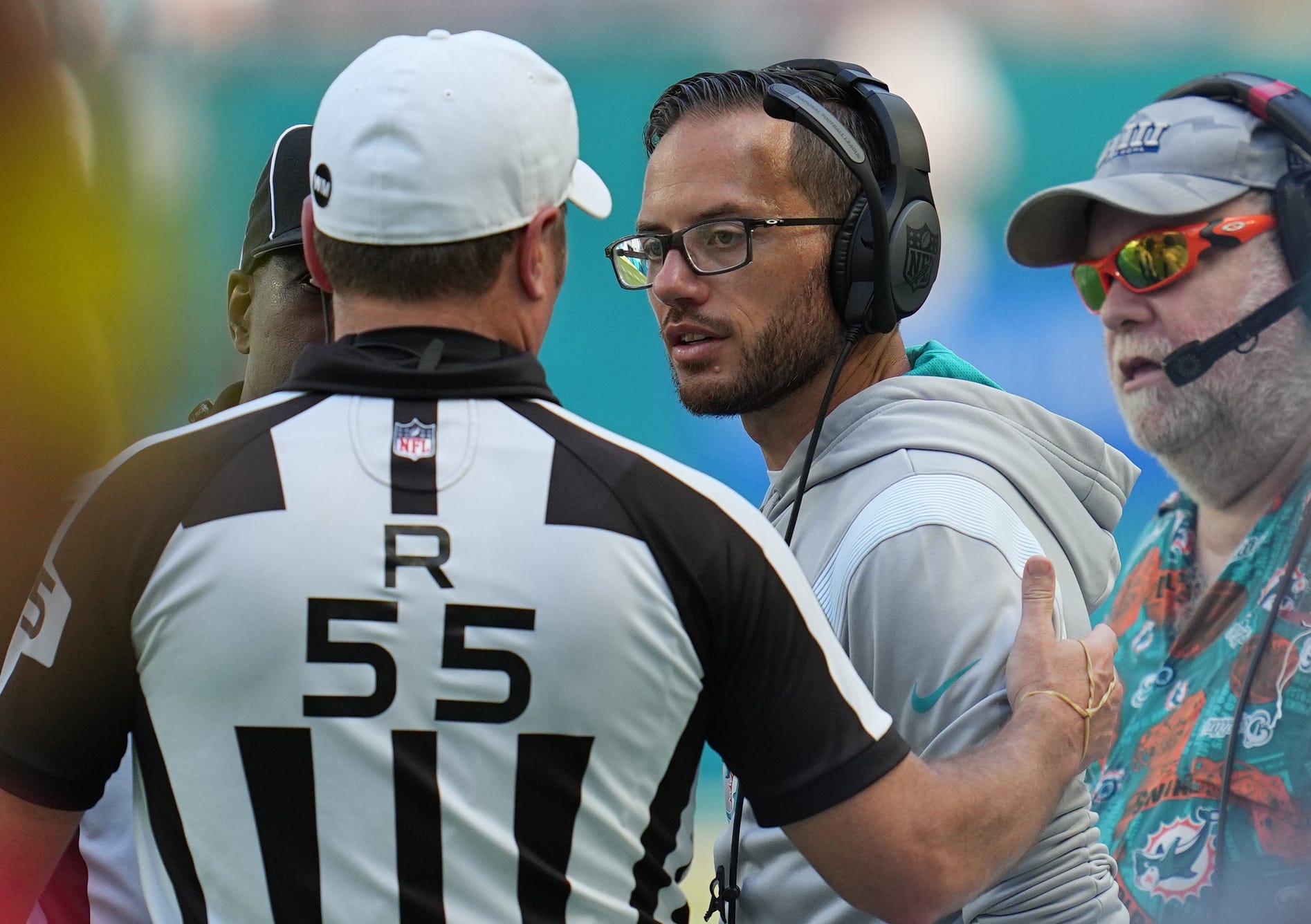 Referee Shawn Smith (14) during an NFL football game between the