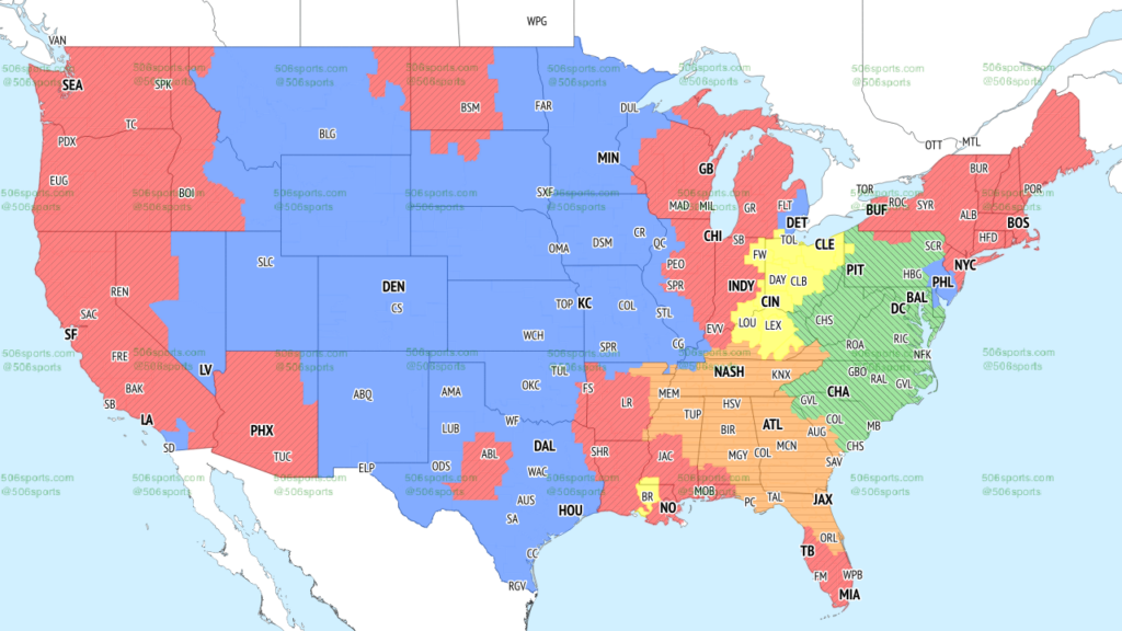 NFL Coverage Map Week 14 TV Schedule for CBS, FOX Broadcasts