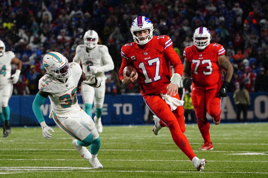 Dolphins vs Bills Fantasy Football Worksheet, Wild Card Round