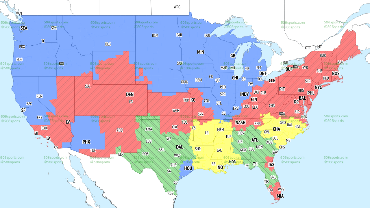 Nfl tv schedule map deals by region