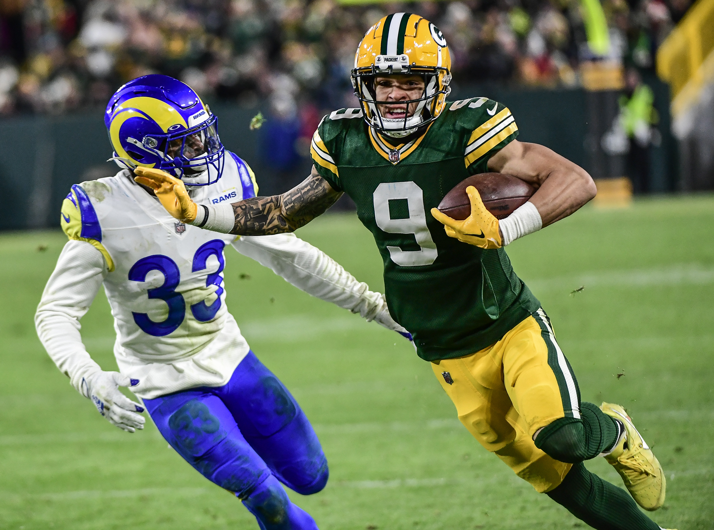 Packers receiver Christian Watson out vs Dolphins with hip injury